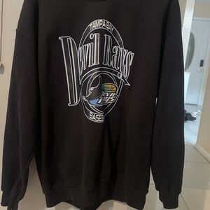 Gildan Black Tampa Bay Devil Rays Crewneck Sweater